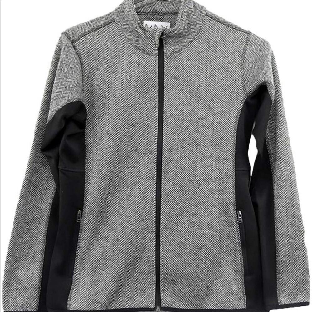 Marc New York Andrew Marc Herringbone fleece coat